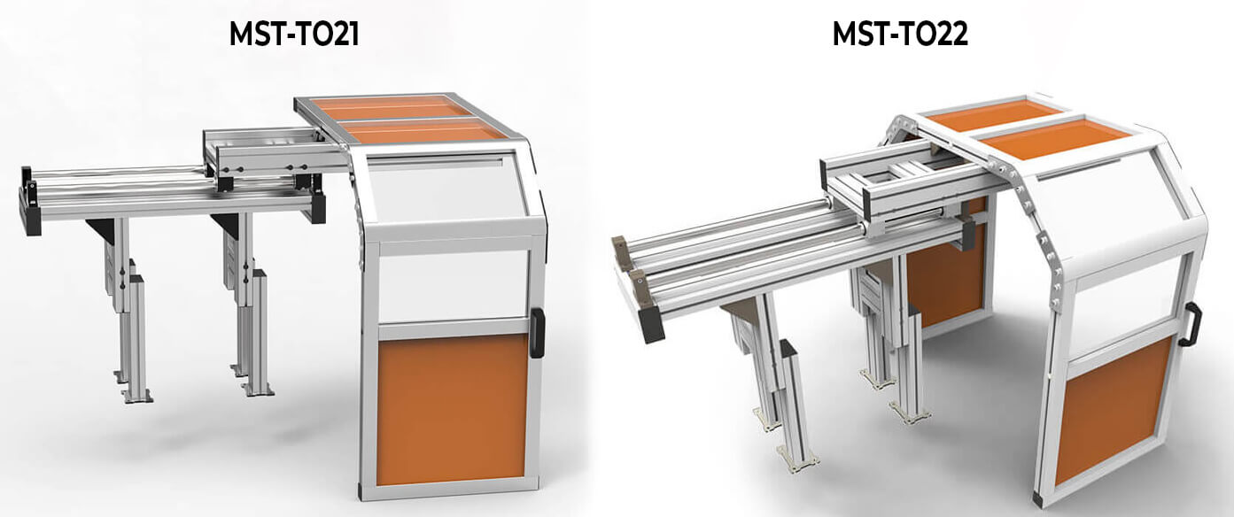 MST-TO21 – Protection frontale du mandrin et MST-TO22 – Protection avant-arrière des deux côtés du tour