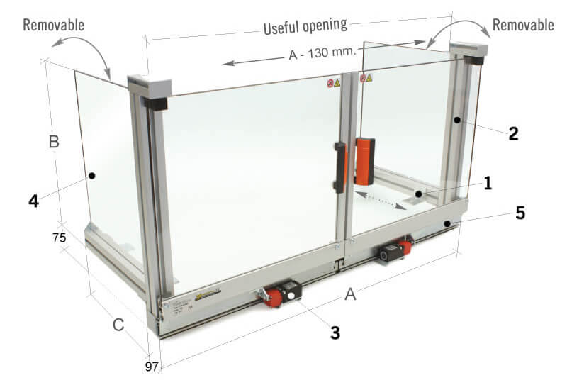 Données techniques du MST-FR30 - Protecteur pour table de fraiseuse