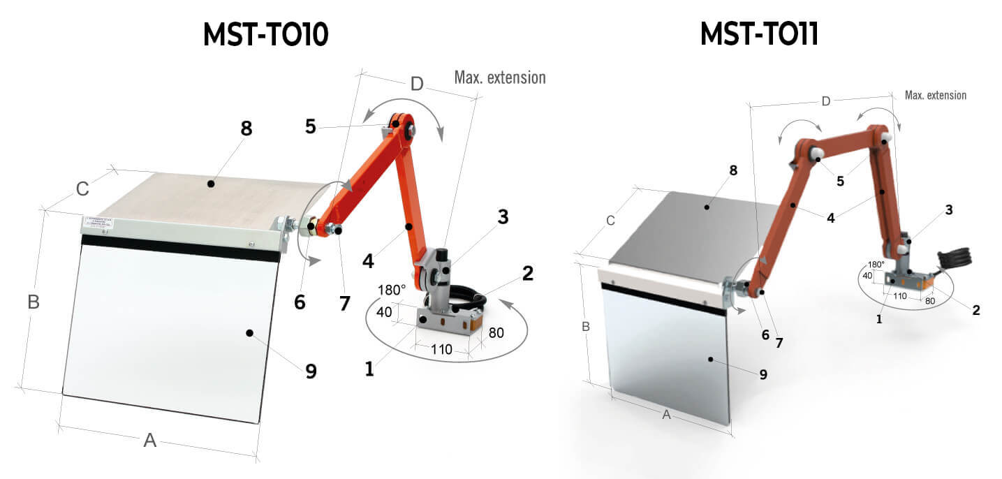 Données techniques du MST-TO01 - Protecteur pour mandrin de tour